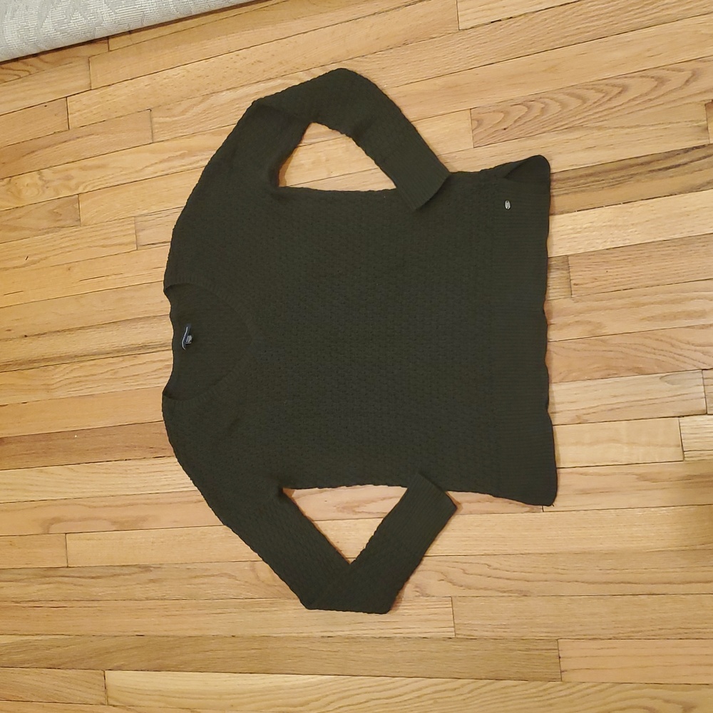 American Eagle Outfitters Dark Green V-Neck Sweater